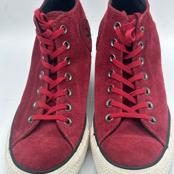 NEW UNWORN MENS CONVERSE CHUCK TAYLOR DAHLIA BURGUNDY V SUEDE MINT SZ 9 US - Picture 1 of 16